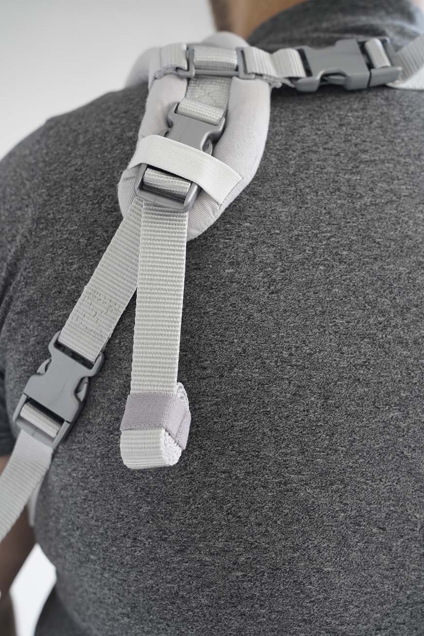 Extensão da cinta de ombro fivela de fivela de prata linha brilhante