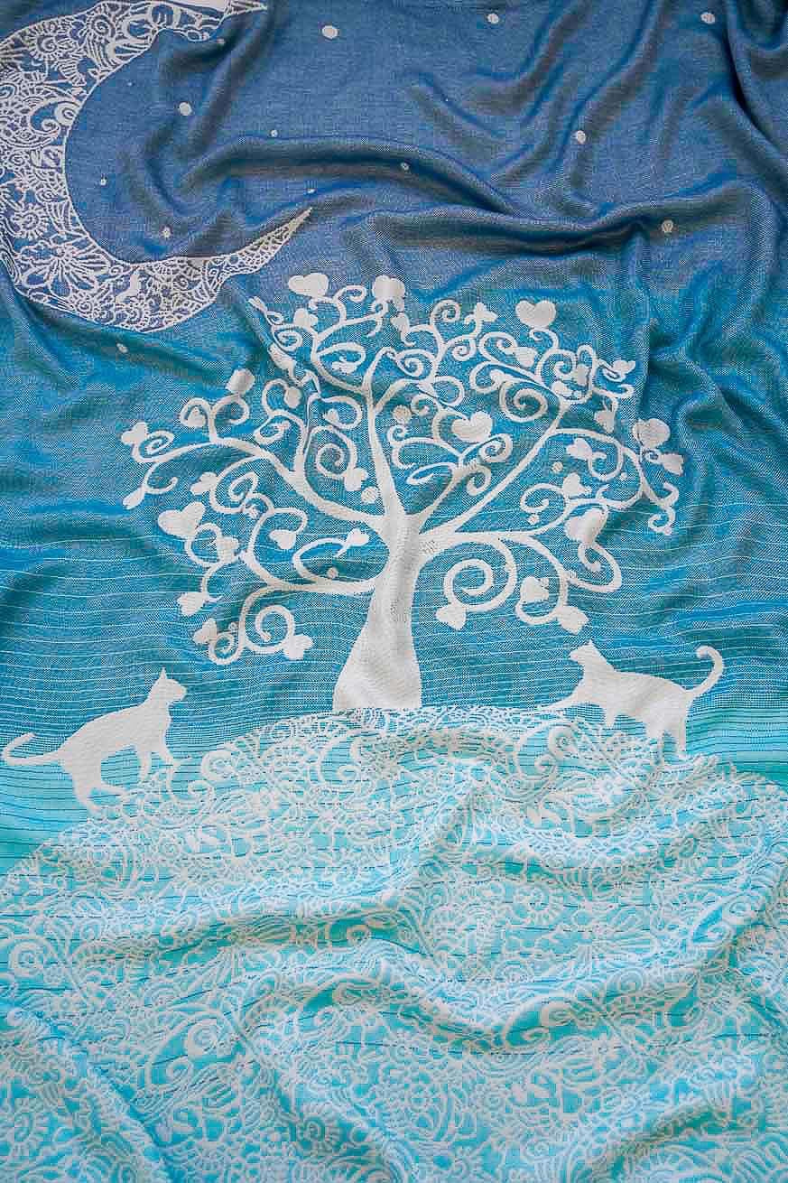 Gatos de lua mística de pano/lenço fofinhos